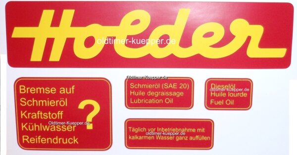 Holder-Aufkleber-Set 118567