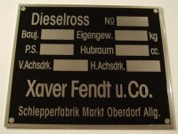 Typenschild Fendt