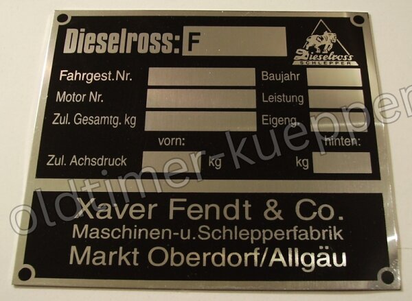 Typenschild Fendt