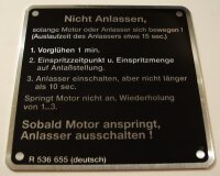 Typenschild Hanomag
