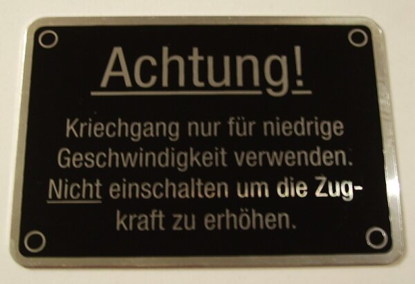 Typenschild Hanomag