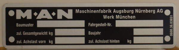 Typenschild MAN