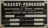 Typenschild Massey-Ferguson