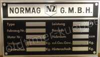 Typenschild Normag