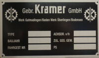 Typenschild Kramer