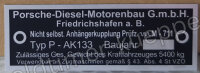 Typenschild Anhängerkupplung 118651-1