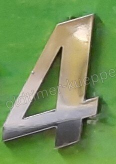 Zahl 4 für Motorhaube Fendt