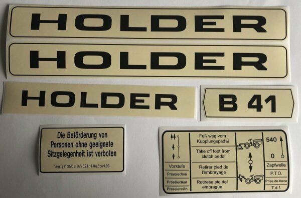 Aufklebersatz Holder B41