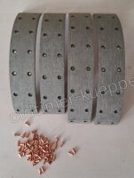 Trommelbremsbelag-Satz 300x50, 4Stück, inkl.Niet