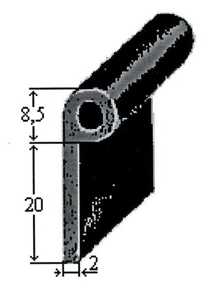 Gummi-Köderprofil schwarz