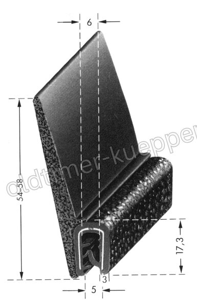 Dichtungsprofil mit Moosgummi