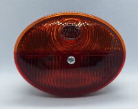 2-Kammer-Leuchte oval Metall mit Kz.bel.