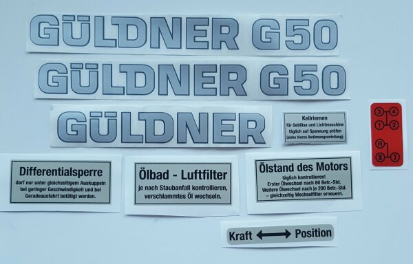 Aufklebersatz "Güldner G50"