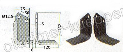 Fräsmesser für Holder, linke Ausführung