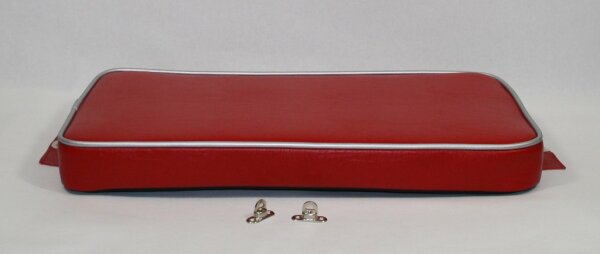 Kotflügelkissen rot/silber, gerade, 2 Drehwirbel