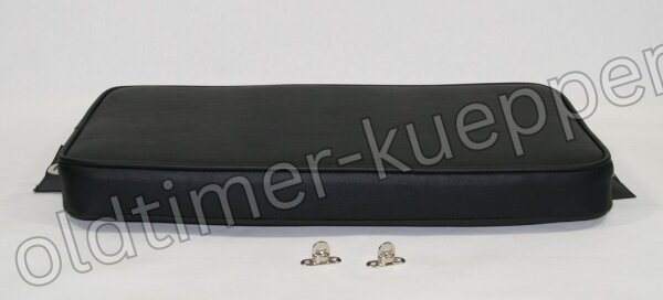 Kotflügelkissen schwarz, Keder schwarz, gerade