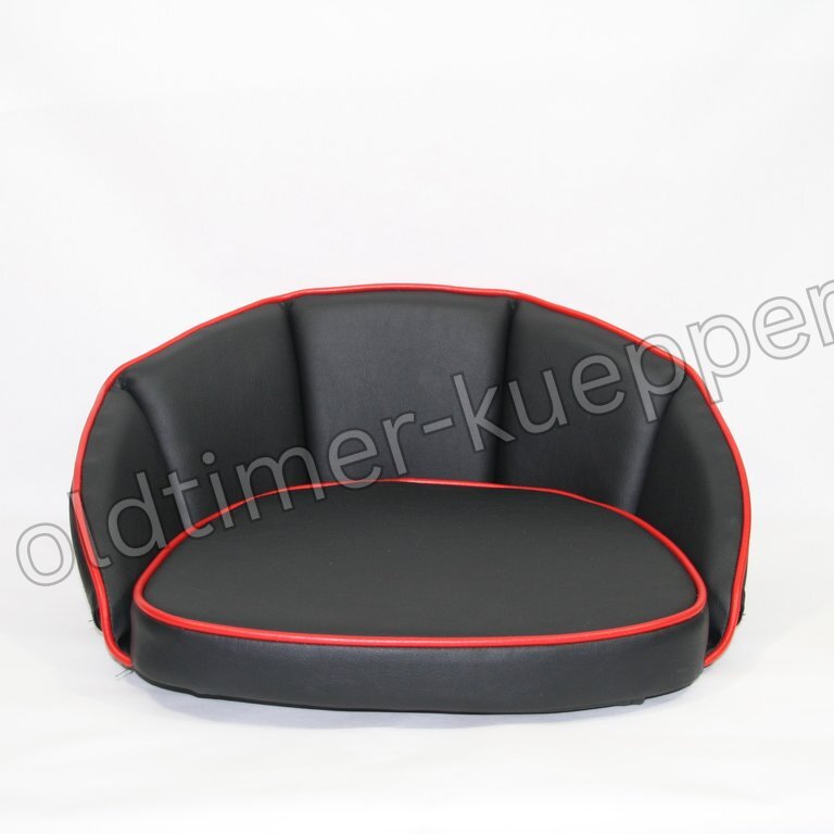 Beifahrer Sitzkissen 50 x 25 cm - grün mit gelbem Keder, magnetisch