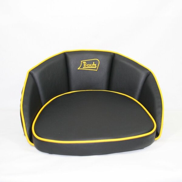 Sitzkissen mit Bautz-Logo schwarz/gelb