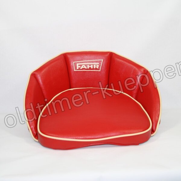 Sitzkissen mit Fahr-Logo, 22cm, rot/creme