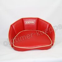 Sitzkissen mit Fahr-Logo, 22cm, rot/creme