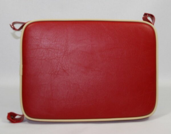 Kotflügelkissen für Fahr ,gerade, rot/creme, 38x28cm, 3xDruckknopf