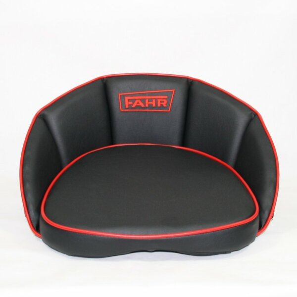 Sitzkissen schwarz/rot 22 cm hoch mit Fahr-Logo