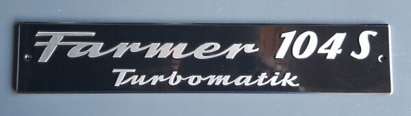 Motorhaubenschild "Farmer 104 S"