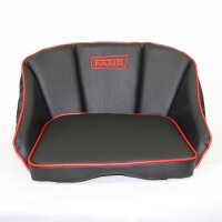 Sitzkissen mit Fahr-Logo, eckig, schwarz/rot