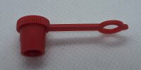 Schmiernippelkappen mit Halter rot