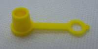 Schmiernippelkappen mit Halter gelb
