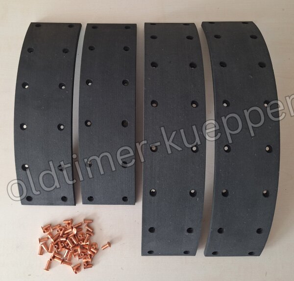 Trommelbremsbelag-Satz 400x80, 4 Stück inkl. Niet