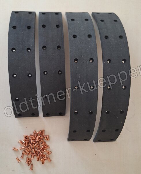 Trommelbremsbelag-Satz 400x60, 4 Stück, inkl. Niet