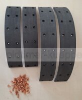 Trommelbremsbelag-Satz 350x60, 4 Stück, inkl. Niet