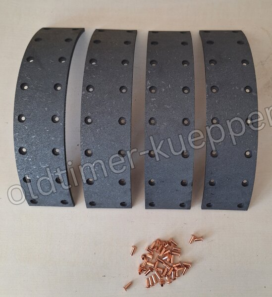 Trommelbremsbelag-Satz 300x60, 4 Stück, inkl. Niet
