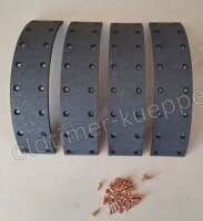 Trommelbremsbelag-Satz 300x60, 4 Stück, inkl. Niet