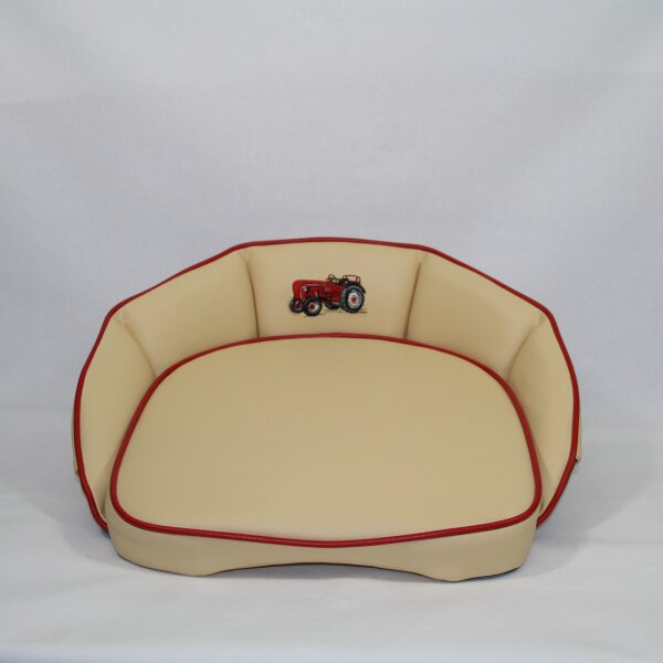 Sitzkissen für Porsche-Standard-Traktor,16cm,creme/rot