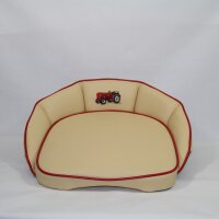 Sitzkissen für Porsche-Standard-Traktor,16cm,creme/rot