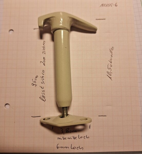 Haubenhalter Metall stehend, lang 100255-6