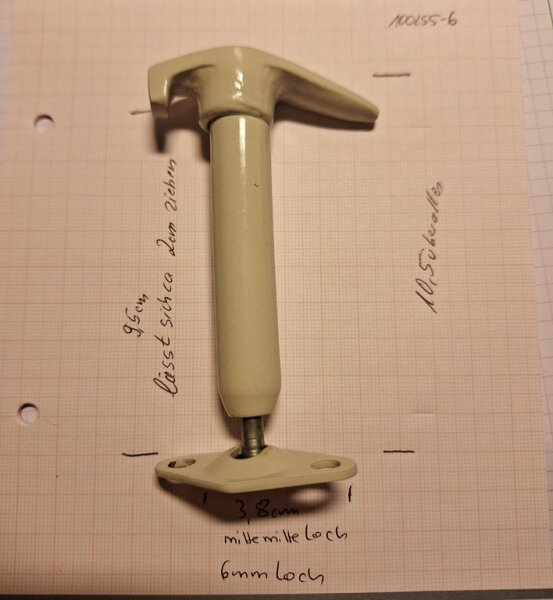 Haubenhalter Metall stehend, lang