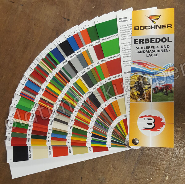 Farbkarte orig. Büchner-Erbedol