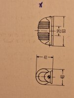 Blinkleuchte Standard m. Chromrand