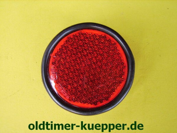 Rückstrahler rot PVC 75 mm