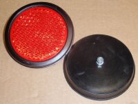 Rückstrahler rot Gummi 75 mm